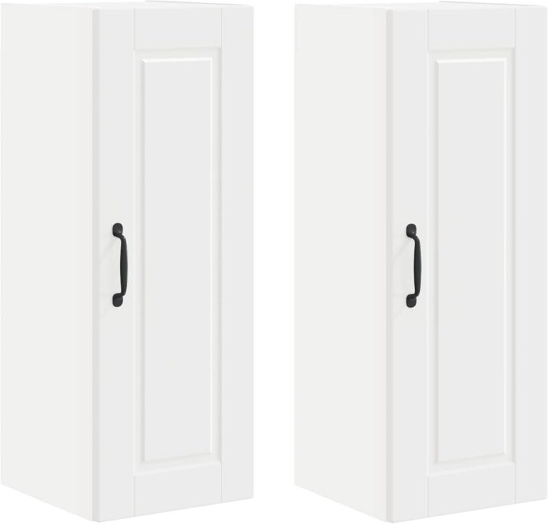 Küchenschrank mit Tür 2 pcs Weiß 30 x 31 x 80 cm Holzwerkstoff vidaXL