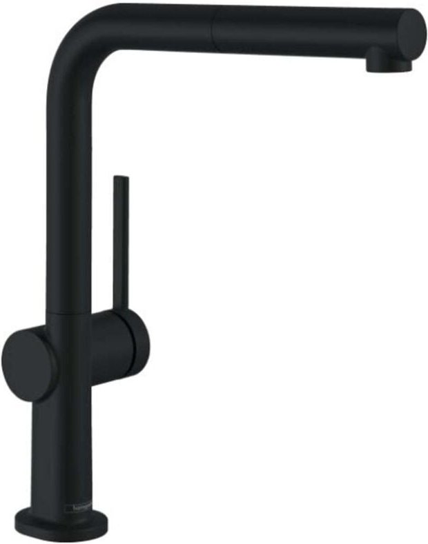 M54 - Spültischarmatur Talis mit herausziehbarer Brause, EcoSmart, schwarz matt 72845670 - Hansgrohe