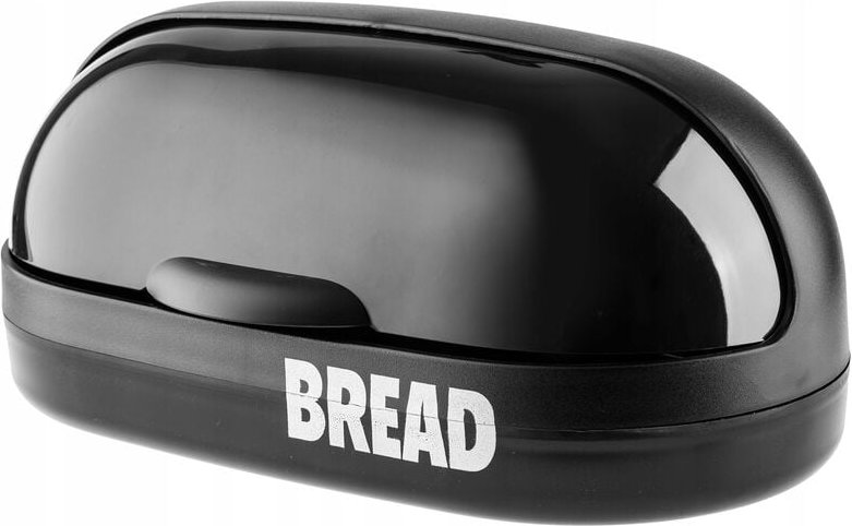 Kadax - Brotkasten aus Kunststoff, Brotbehälter mit Rolldeckel, Schwarz