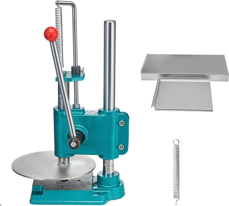 Manuelle Pizzateigpresse, 9,5 Zoll/24 cm, Pizzapresse aus Edelstahl, höhenverstellbare Pizza- und Krustenpresse für den ...