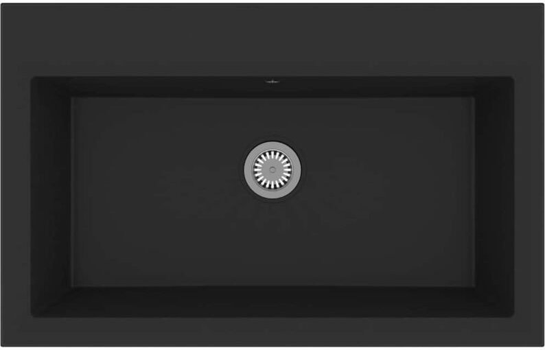Küchen-Spüle Schwarz 79 x 50 x 31 cm Granit Vidaxl