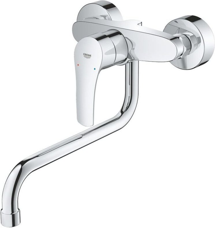 Wand-Spültischmischer Grohe Eurosmart mit Schwenkauslauf, Ausladung 276 mm, chrom - 32224003