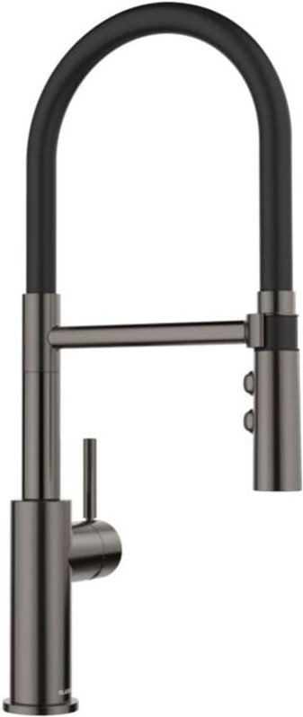 Blanco - Catris s - Spültischarmatur mit flexiblem Arm und Brause, dunkler Stahl 527731