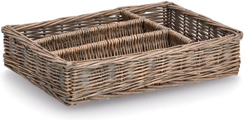 Geflochtener Besteck-Organizer, 35 x 25 x 7 cm