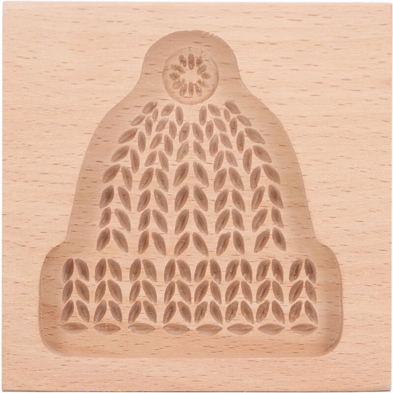 Geschnitzte hölzerne Keksform, robuste Lebkuchenform aus Buchenholz, leicht zu lösen, für Restaurants und Geschäfte (Wei...