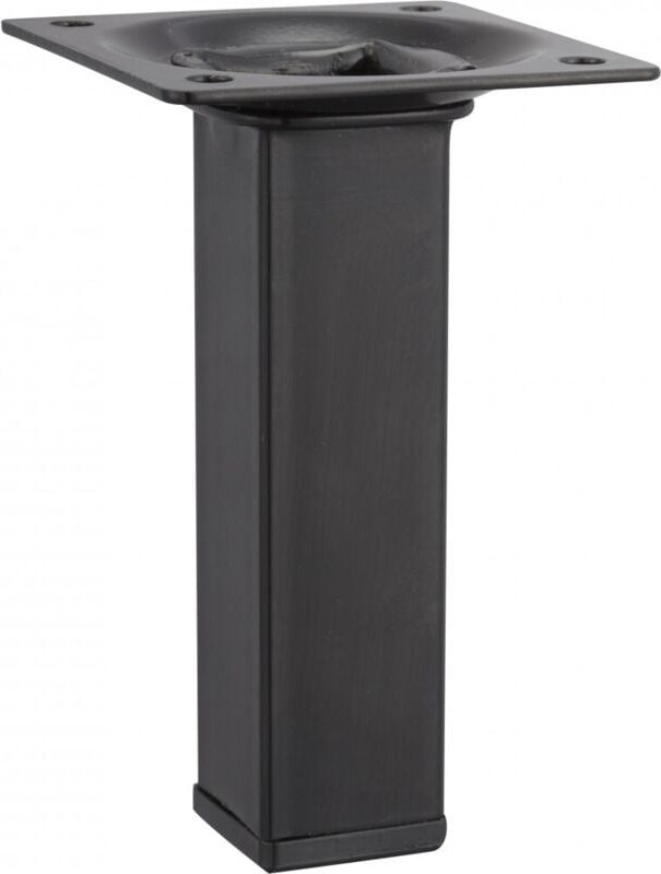 Hettich - Tischbein Chipo sq eckig 24 x 24 mm Stahl 10 cm h schwarz glänzend Tisch