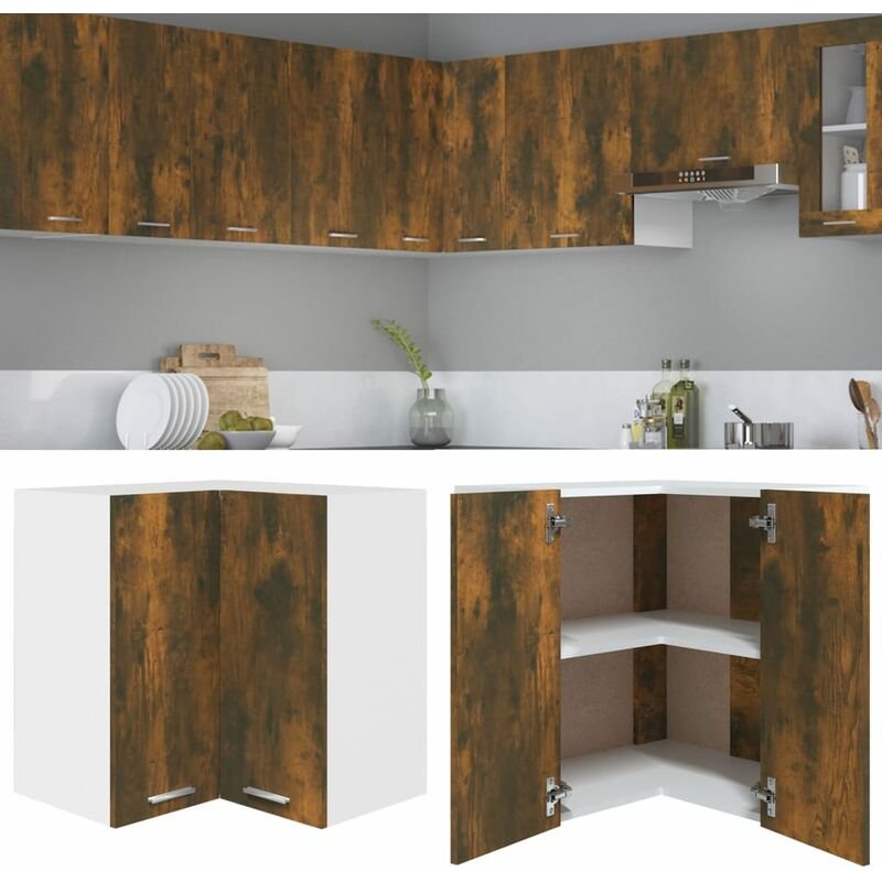 Maison Exclusive Eck-Hängeschrank Lyon Räuchereiche 57x57x60 cm