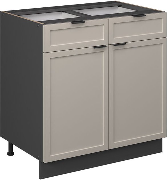 Küchenschränke Fame-Line, GrauBeige, 80 cm ohne Arbeitsplatte, Vicco