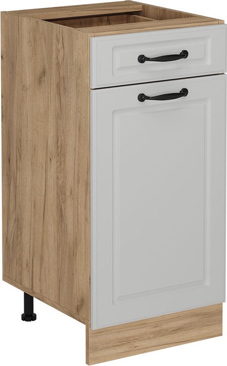 Vicco - Küchenunterschrank R-Line, Weiß Landhaus, 40 cm ohne Arbeitsplatte