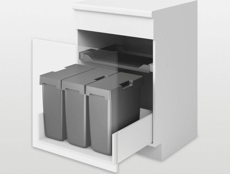 peka Abfallsystem Oeko Universal 17+17+17L EB600 anthrazit