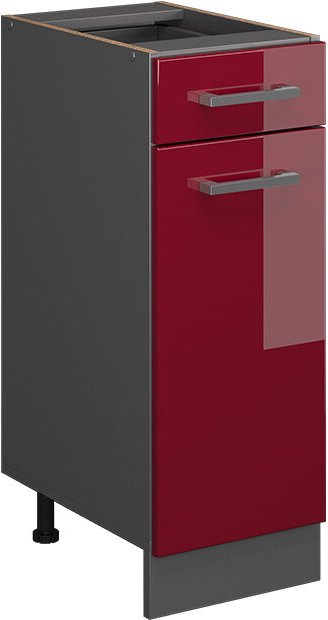 Thumbnail - Vicco - Küchenunterschrank R-Line, Bordeaux Hochglanz, 30 cm ohne Arbeitsplatte