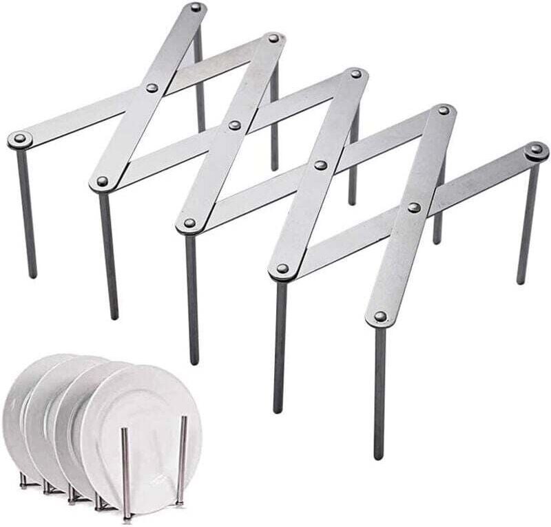 Vtizikl Support de couvercle de casserole réglable en acier inoxydable, support de couvercle de casserole extensible mul...