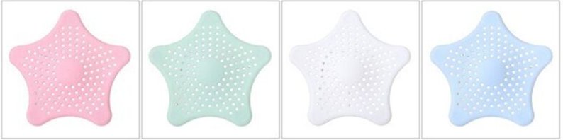 Shining House - Stück sternförmige Dusch- und Waschbeckenfilter aus Silikon, Badewannen-Haarschutz und Abflussfilter für...