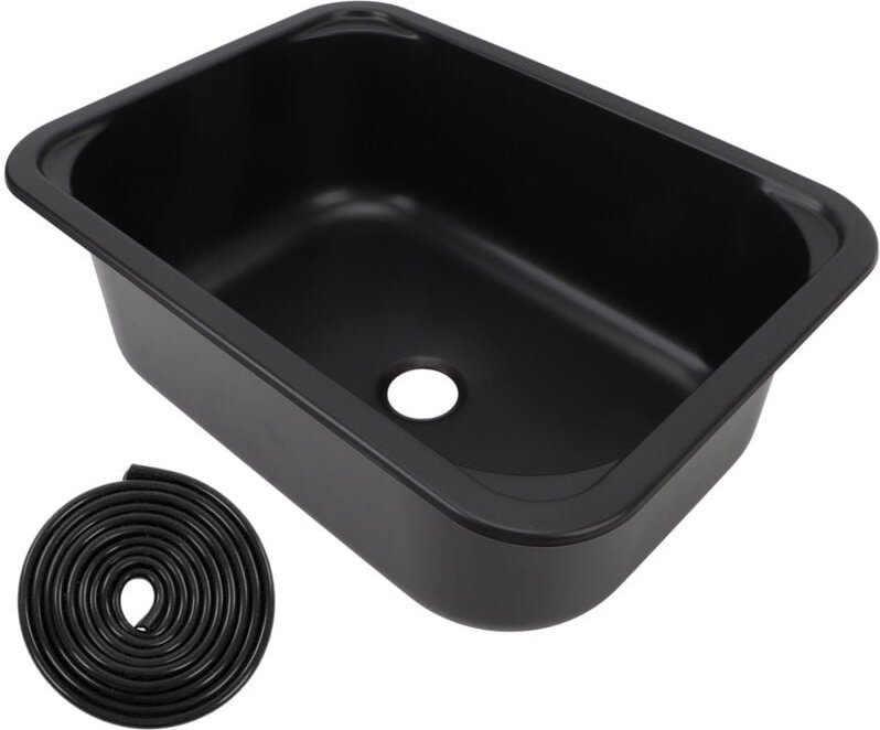 Eosnow - Wohnmobil-Spüle, 12 l Fassungsvermgen, 15 x 11 5,7 Zoll, Einzelbecken aus Edelstahl mit 40 mm Abflussloch für B...