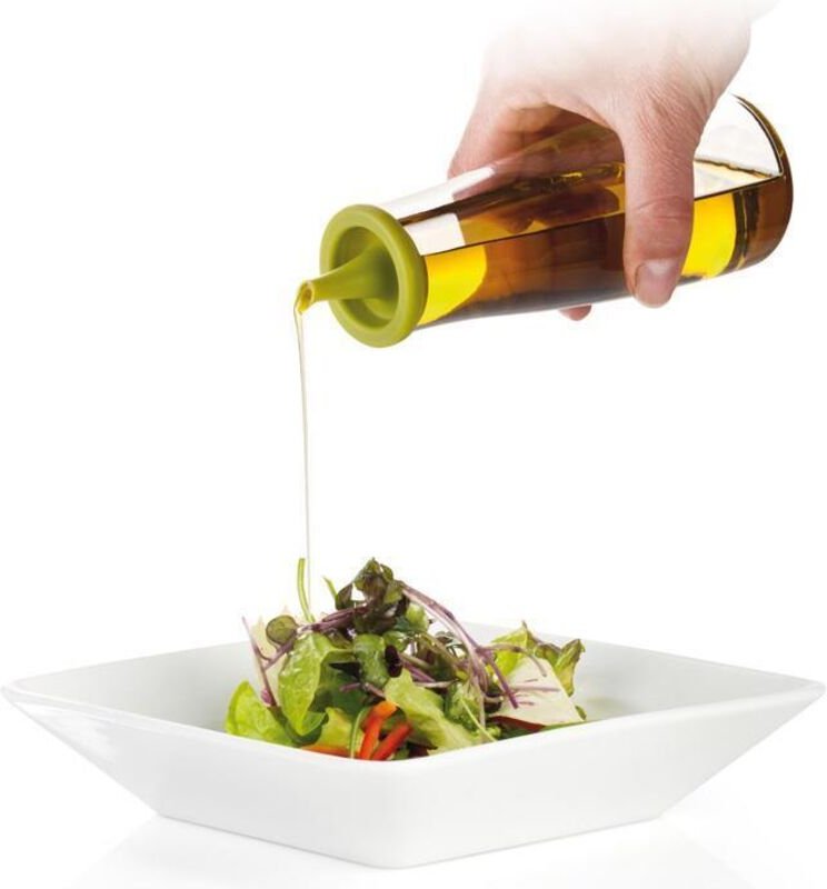 „Vitamino“ Öler aus Borosilikatglas und Silikon mit Kunststoffdeckel (500ml)