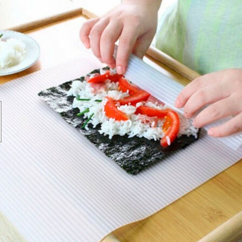 Pssopp Silikon-Sushimatte, Silikon-Kuchenrollmatte, Antihaft-Rollmatte, DIY, Sushi-Rollen-Maker, Picknick-Werkzeug