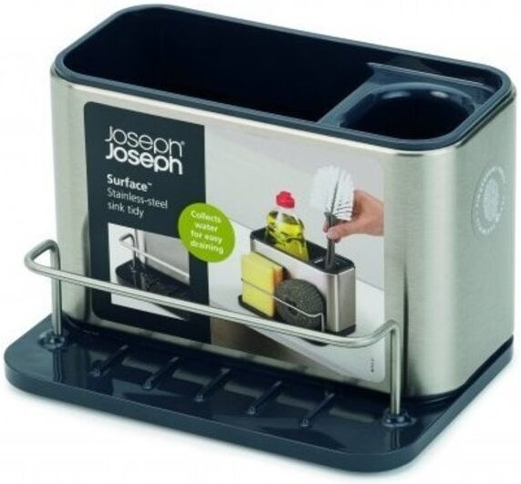 Spülbeckenorganisator JosephJoseph Joseph Oberfläche, Fächer für Reinigungsmittel und Schwämme, Sockel mit effizientem A...