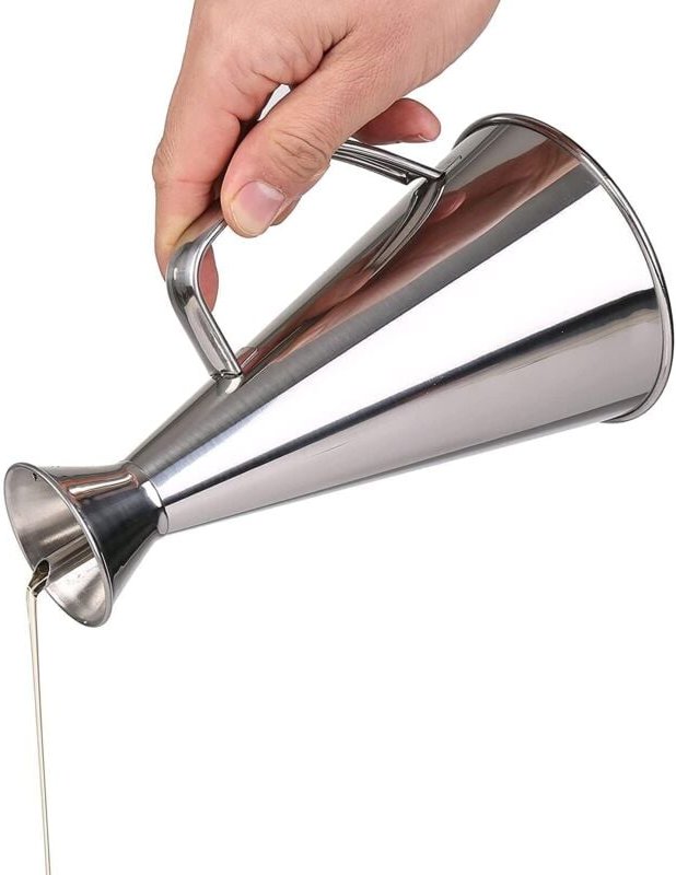 1000 ml Olivenölflasche aus Edelstahl (geeignet für Olivenöl und Essig) – tropffreier und auslaufsicherer Spender – idea...