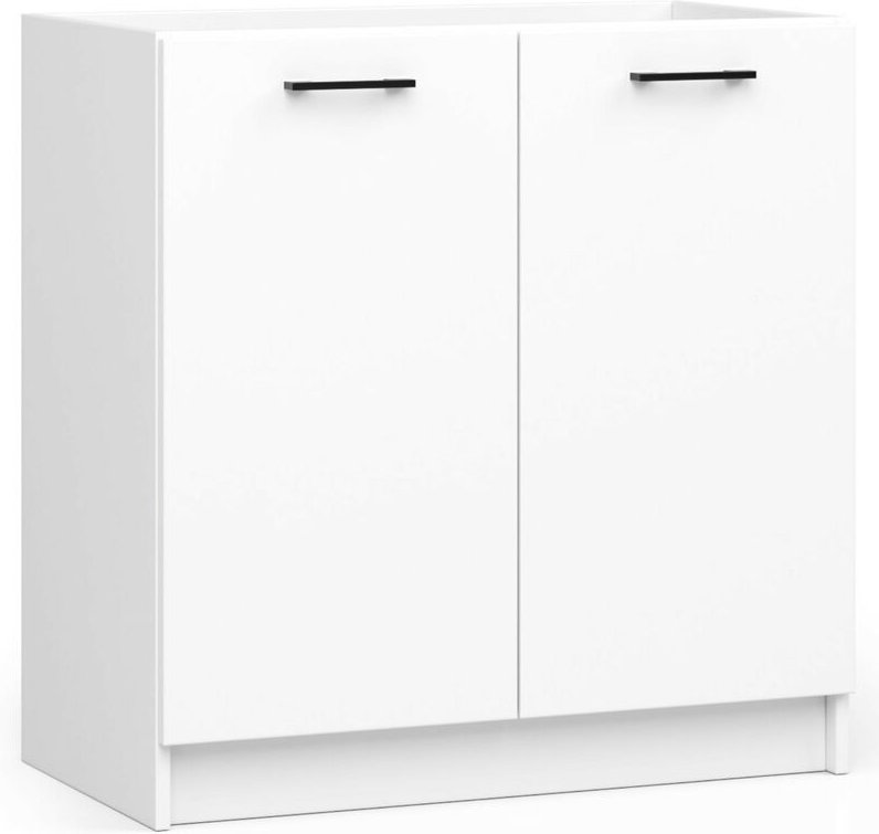 Küchenschrank Akord oliwia modular S80 Unterschrank für Küchenspüle Weiß 80 cm 2 Türen Regal B80 x H82 x T46 cm