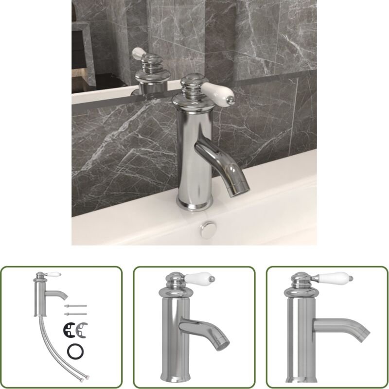 Mischbatterie - Waschtischarmatur Silbern 130x180 mm