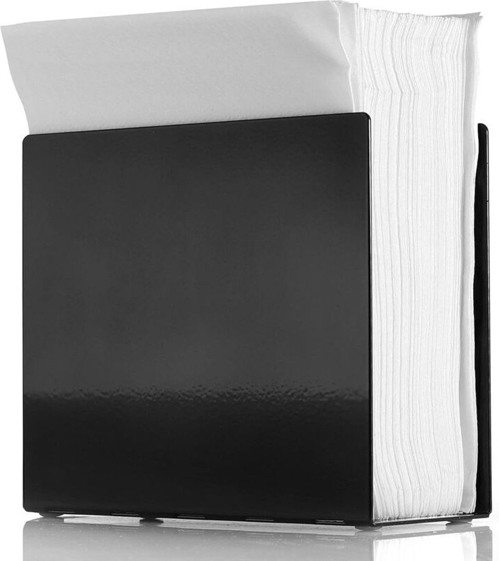 Serviettenhalter aus Acryl – Serviettenhalter aus Metall für schwarzen Esstisch – Serviettenhalter – rustikaler Küchense...