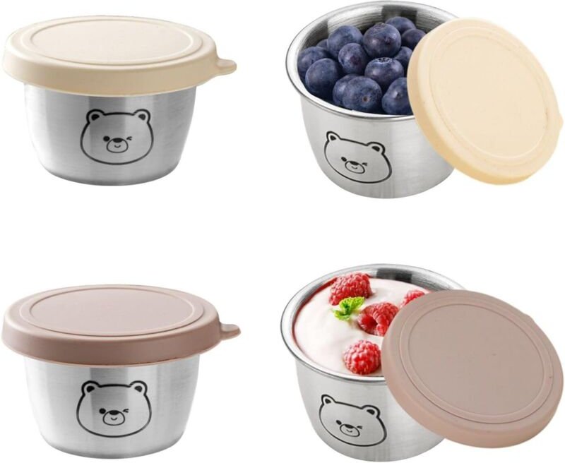 kleine 70-ml-Kunststoffbehälter mit Deckel, für Salatdressing und Salat, mikrowellen- und gefriergeeignet