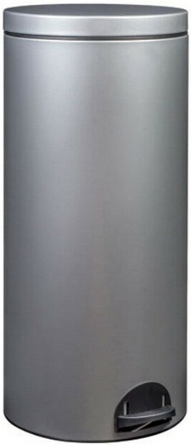 Rossignol - 30l metallgrauer pedalbehälter 90141