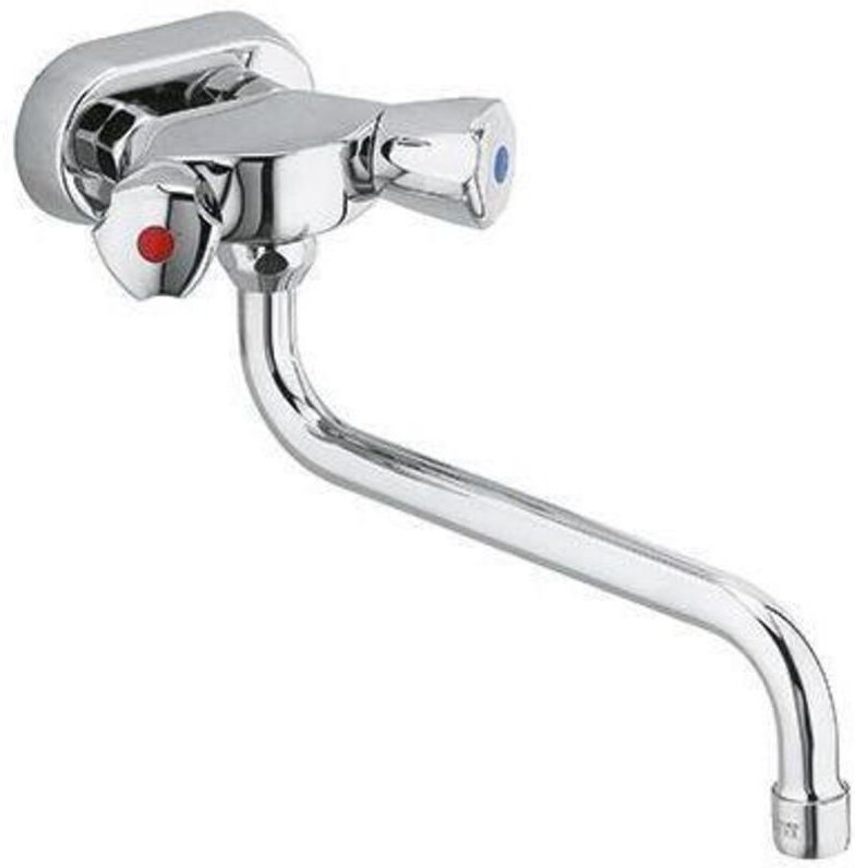 Kludi - Spültisch-Armat Spezial Wand-Montage mit Terralux-Griffen 314530515