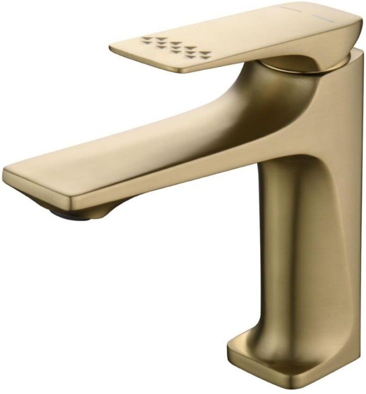 Einhebel-Waschtischarmatur, 1-Loch-Edelstahl-Waschtischarmatur, spritzwassergeschützt, Gold