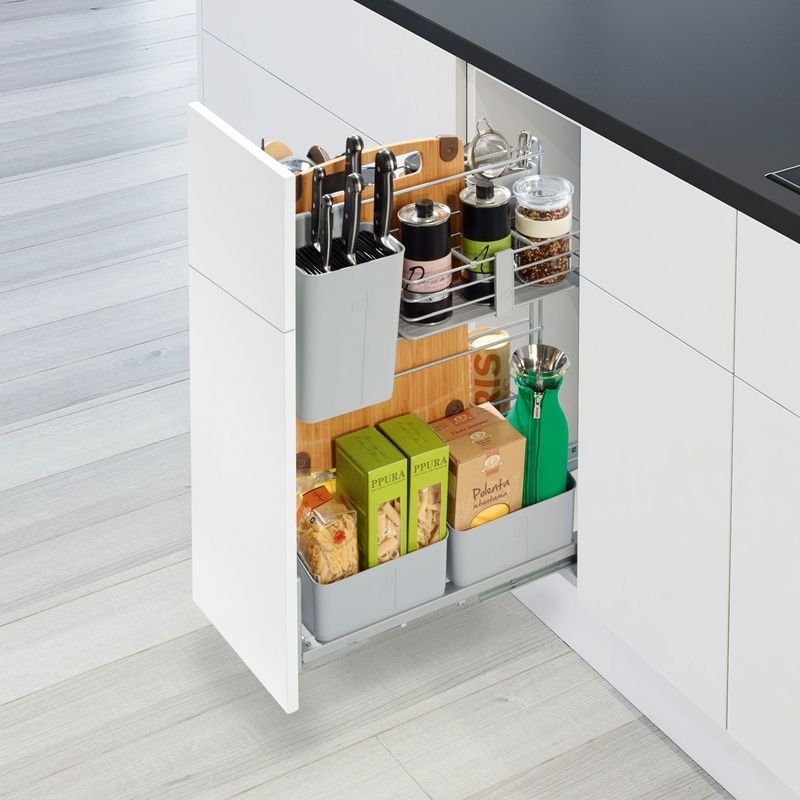 Kesseböhmer - CookingAGENT Koch-Utensilien Schrankauszug grau