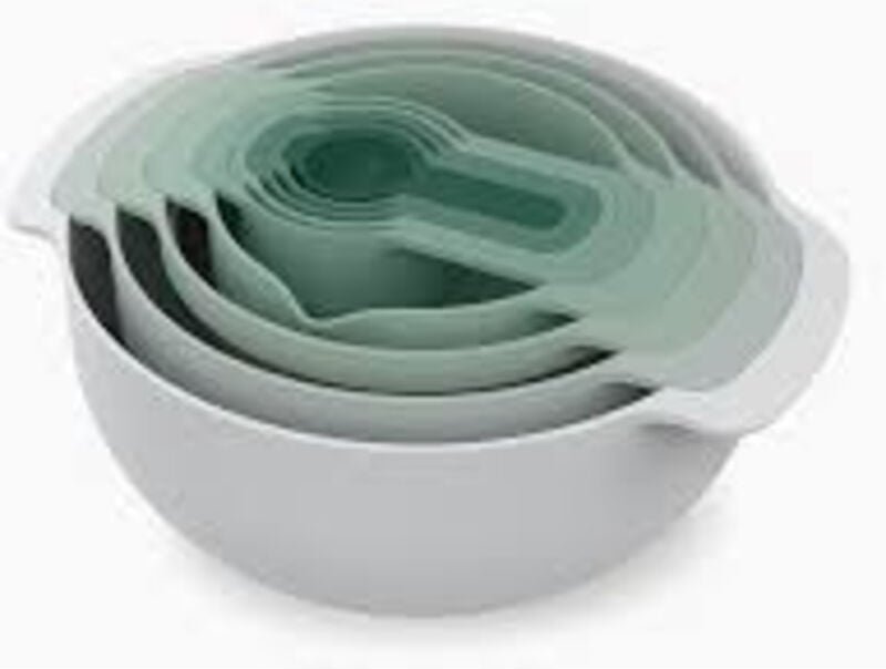 Nest™ 9 Plus Editions (Sage) de de Joseph Joseph 9-teiliges stapelbares Set mit Schüsseln, Sieb, Sieb de feinmaschig und...