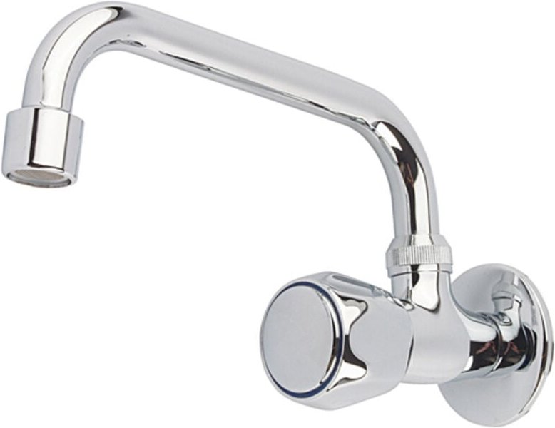 Einzel-Wandarmatur mit Einhebelmischer, C-Auslauf