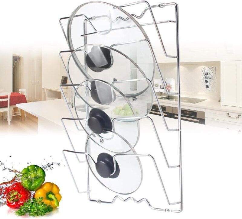 Kitchen Topfdeckelhalter, Pfannendeckel Halter Topfdeckel Wandhalterung Deckelhalter Edelstahl Deckelhalter Wand Küche