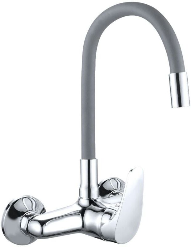 Java Spültischmischer Wandmontage aus grauem, flexiblem Gummi