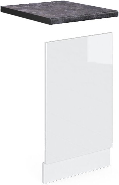 Thumbnail - Vicco - Frontblende R-Line, Weiß Hochglanz, 45 cm , ap Anthrazit