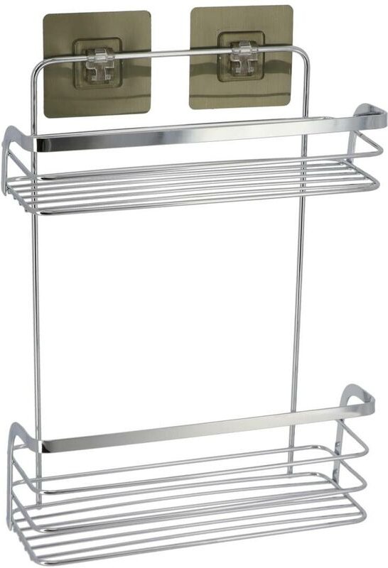 Tendance - 2-ebenen-diener aus rostfreiem stahl auf klebekarten 3 m - chrom