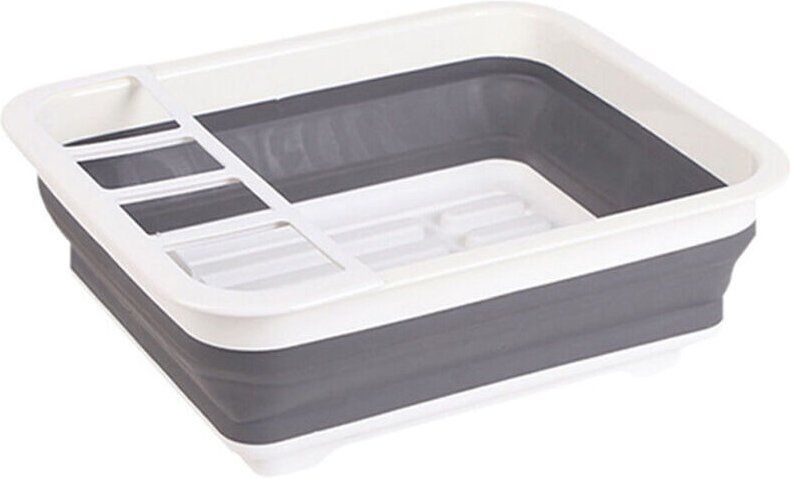 Faltbarer und tragbarer Geschirrabtropfer für die Arbeitsfläche, Aufbewahrungskorb für Spüle und Küchenutensilien.