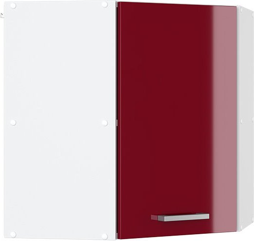 Vicco - Eckhängeschrank R-Line, Bordeaux Hochglanz, 57 cm