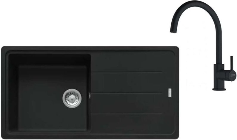 Franke - Sets - Küchenset G280MČ, Fragranitspüle bfg 611 und Armatur fc 6018.901, schwarz matt 114.0700.811