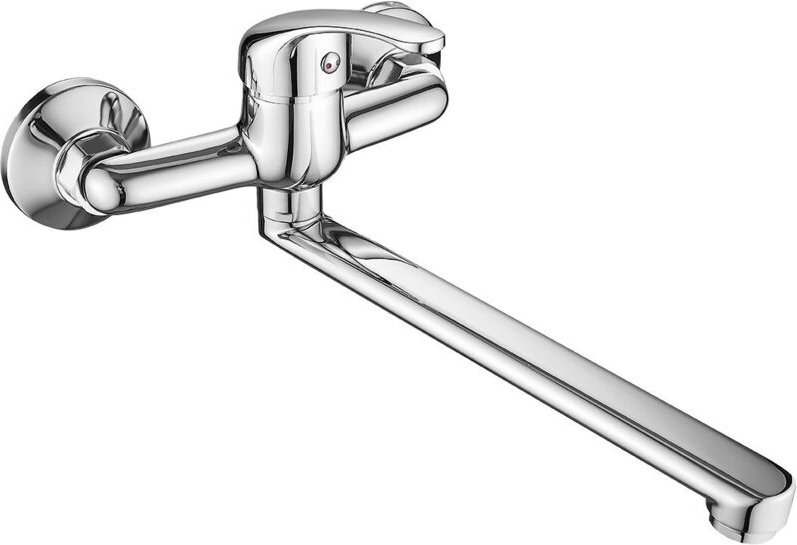Kuchinox Pedro Chrom-Wandwaschtischarmatur mit beweglichem Auslauf