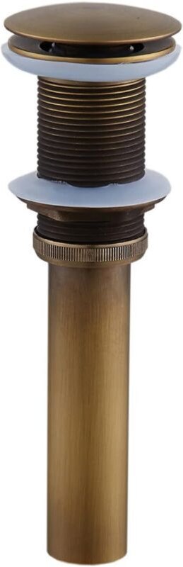 ZVD-Antik Bronze Einzelbecken Abtropffläche ohne Überlaufloch, Badezimmer Pop-up Abtropffläche