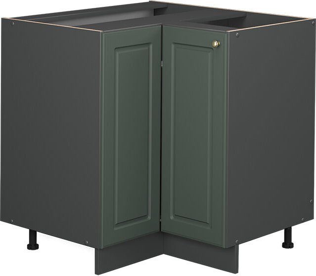 Thumbnail - Vicco - Eckunterschrank Fame-Line, Grün-Gold Landhaus, 80.5 cm ohne Arbeitsplatte