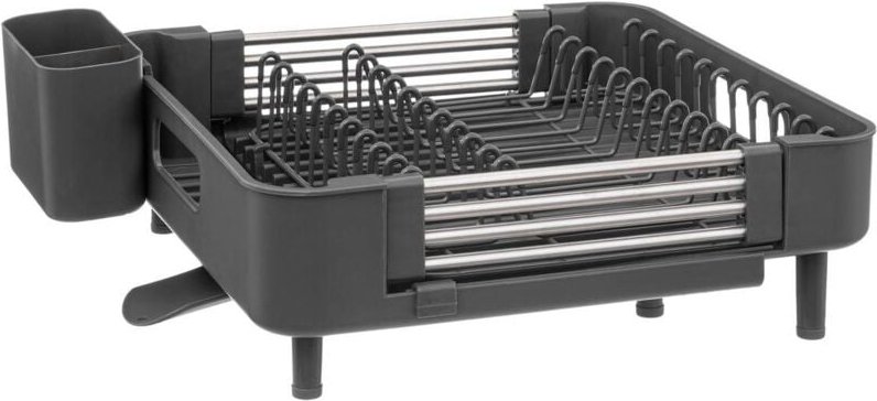 5five Simply Smart - Ausziehbares abtropfgestell für 12 teller etira grau - 5five