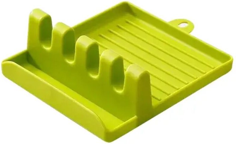 Küchenorganizer aus Kunststoff für Löffel, Gabeln und Pfannenwender, Löffelhalter, Geschirrablage, Topfdeckelhalter, Grü...
