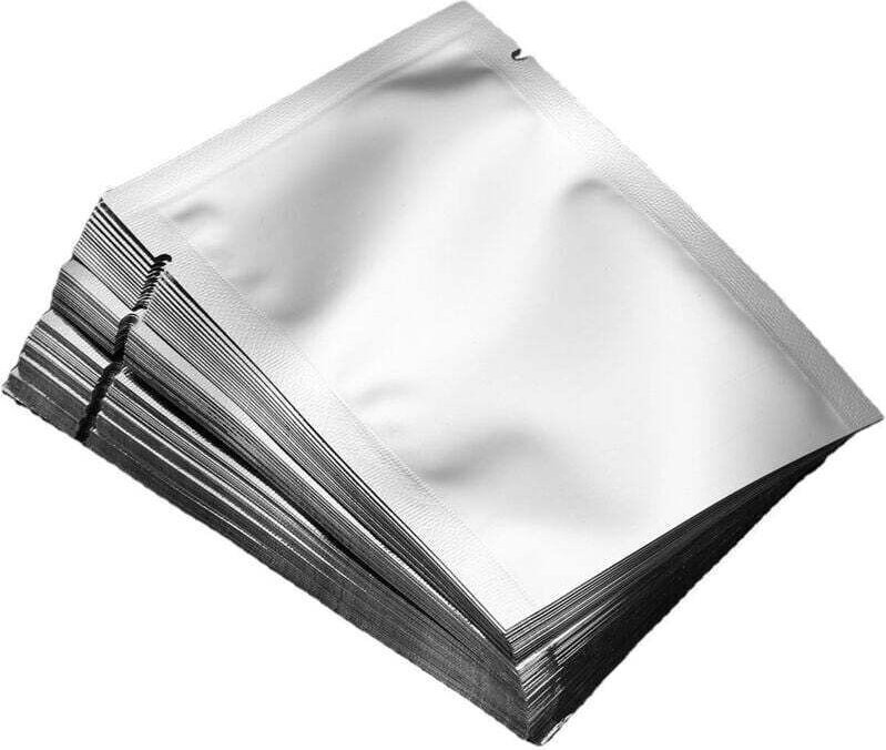 Total Clearance 100 Stück flache Aluminium-Verpackungsbeutel, vakuumversiegelt, Mylar-Beutel, hitzebeständig, für Hühner...