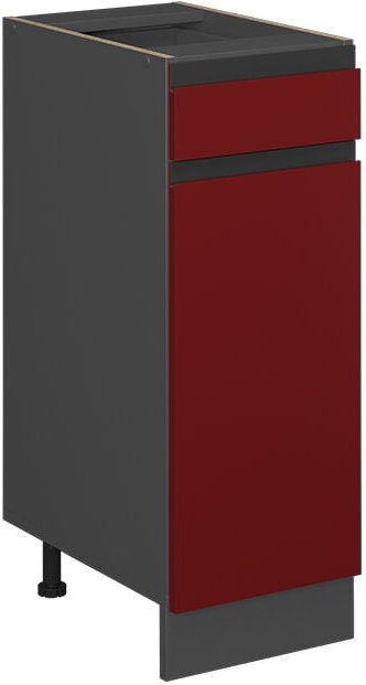 Vicco - Küchenunterschrank R-Line, Rot, 30 cm J-Shape, ohne Arbeitsplatte