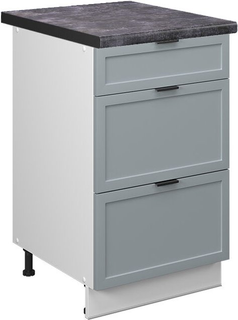 Vicco - Küchenschränke Fame-Line, Hellblau-grau, 50 cm , ap Anthrazit