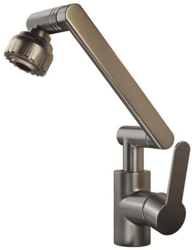 Rubinetto da cucina flessibile, rubinetto da bagno girevole, miscelatore da cucina estensibile in acciaio inox, 2 modali...