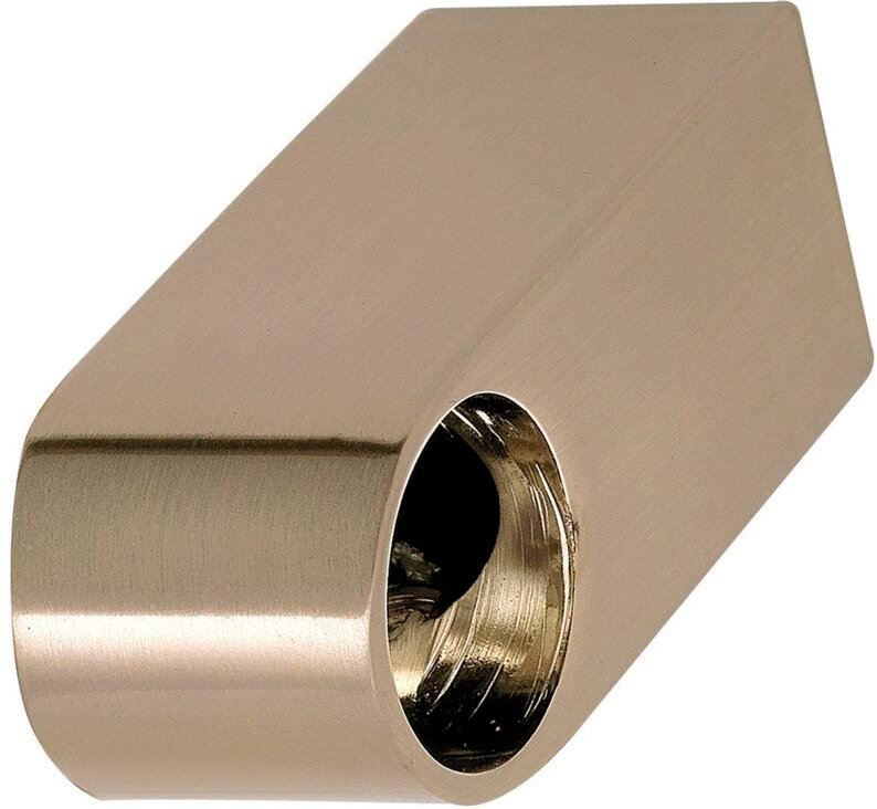 Rohrhalter Modern eckig, Zamak Edelstahl Effekt