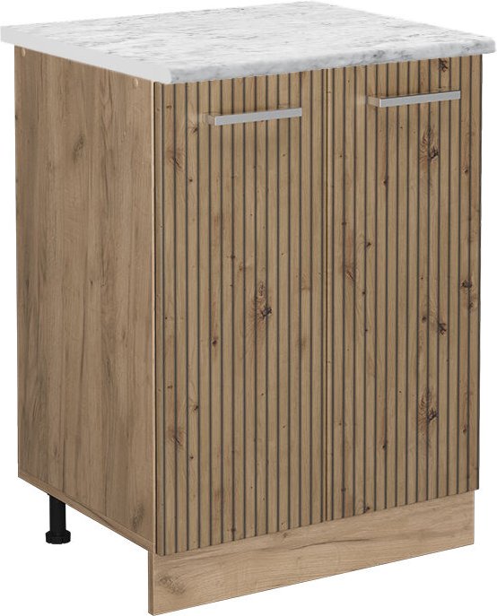 Vicco - Küchenunterschrank R-Line, Artisan-Eiche, 60 cm ap Marmor